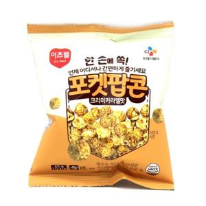 CJ 이츠웰 포켓 팝콘 크리미카라멜맛 25g 10개