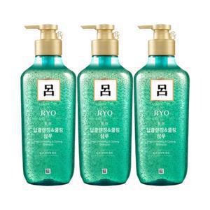 려 청아 딥클렌징쿨링 샴푸 550ml 3개
