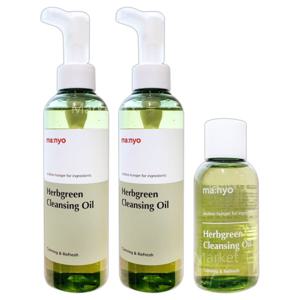 마녀공장 허브 클렌징 오일 200ml x 2 + 55ml 클랜징 오일 폼 헤드 클린징