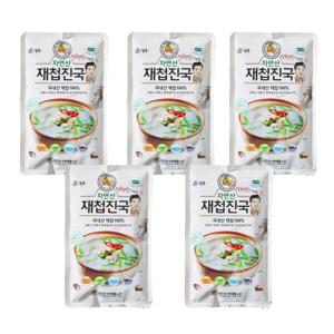 섬진강자연재첩수산 간편한 국내산 재첩국500g) X 5팩