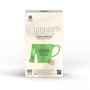 맥널티 공정무역 아이브루 플러스 블랙커피 스테비아 100T