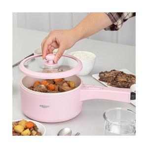 크루거 세라믹 멀티쿠커 KR-MC871P/핑크 전기 라면 편수 냄비 1.6L