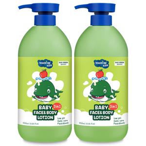 키즈 베이비로션 유아 어린이 로션 약산성 대용량 1000ml 2개 페이스 바디 겸용 아기