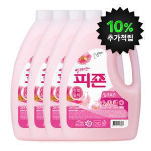 (10%캐시적립)피죤 섬유유연제 2500ml 4개 핑크로즈