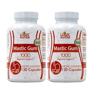 (오플닷컴) 2개 매스틱검 1000 mg 메스틱 Mastic Gum 다이제스티브 서포트 120 캡슐 Logic Nutra 빠른직구