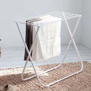 화이트 미니 접이식 수건 빨래건조대 (L)