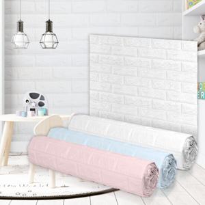 접착식 폼블럭 2.5M 단열 벽돌벽지 리폼 곰팡이 결로