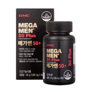 [지앤씨][GNC] 메가맨 50+ (1,500mg x 60정 / 1개월분) /중년 남