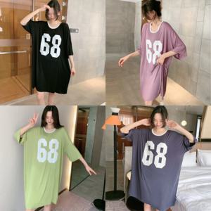 [빅사이즈가능]NO.68 넥라인 오버핏 롱 원피스 슬립웨어(사은품)