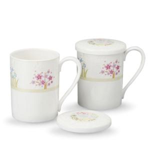 [한국도자기]매난국죽 뚜껑머그세트(4P)