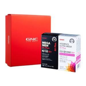[지앤씨][GNC]부모님건강세트(메가맨50(1,500mgx60정)+우먼스울