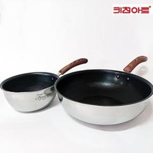 키친아트 피앙세 통5중 IH 엠보코팅 후라이팬2종18궁+28궁