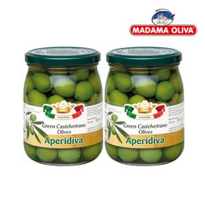 [보라티알] 마다마 올리바 그린 카스텔베트라노 올리브 575g x2개