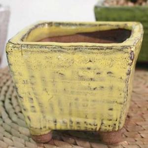 Modern 정사각 미니옹기 10x10cm 다육화분 7col-빨강/미니화분