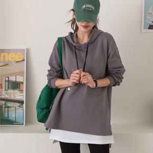 [나크21] (55~120) 건빵포켓 후드 롱티셔츠 KO21-T-11 /빅사이즈