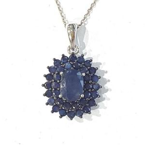 [블루케이] 사파이어 원석 펜던트220218-20 9월탄생석