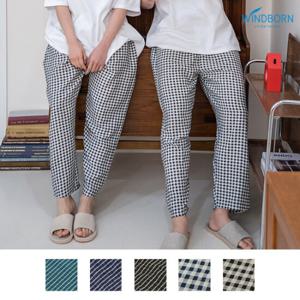 인견 남여 시원한 파자마 9부 체크 잠옷 10종 택1