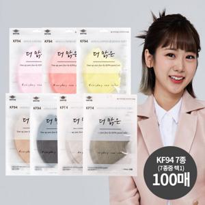 더맑은 KF94 국내생산 컬러 마스크 100매(7종 중 택1)