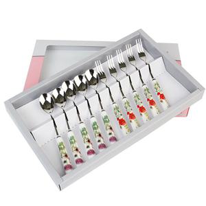 [골든벨]야생화 도자기 티스푼/티포크 10P 세트