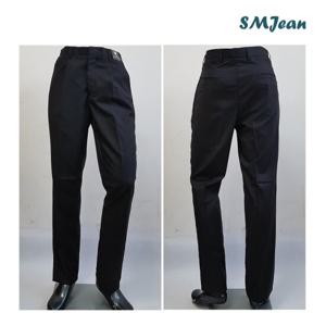 SMJ325s 정장바지 기본일자 원턱 블랙 중년 신사바지 중년바지