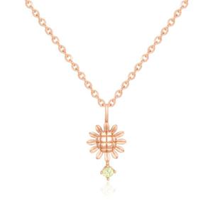 [비앤비골드] 18K 해바라기 페리도트 탄생화 목걸이 NPN31835