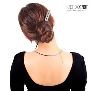 [KNOTXKNOT] 국내제작 크리스탈 장식 심플 스퀘어 비녀핀