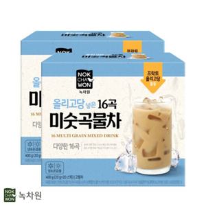 녹차원 올리고당 넣은 16곡 미숫곡물차 400g 20T x2개