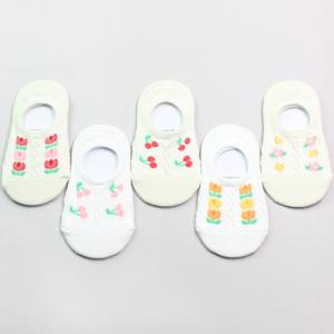 [노디자인] J튤립 덧신 5켤레 세트 여아덧신 아동양말 유아양말