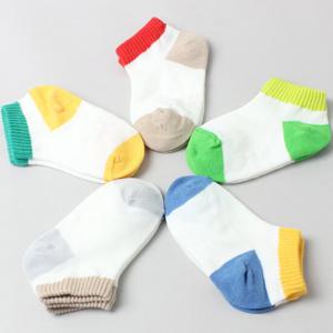 [노디자인] J크레용망사 발목 5켤레 세트 유아양말 아동양말