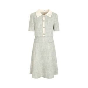 [제이제이]배색칼라트위드원피스(GM6A0OP37)