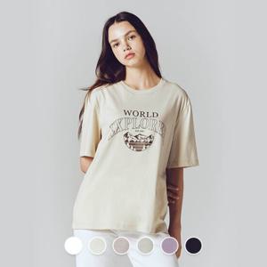 [지오다노/본사] 392901 여 간절기 반팔 그래픽티