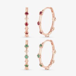 [도로시] 14k 베리 루비&에메랄드 링귀걸이(2type)