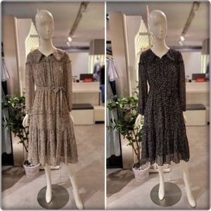 [SOUP] (SY9OP80) 플라워패턴 카라넥 프릴원피스