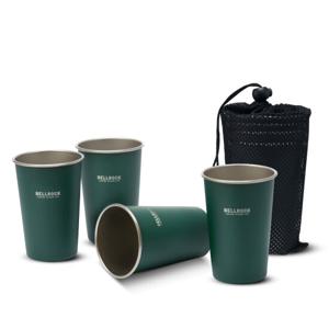 스텐 다용도컵 520ml 4P set(그린) /맥주컵 /캠핑용컵