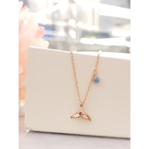 로이드 행운의 고래꼬리 터키석 18K Gold 목걸이 LNT17056T