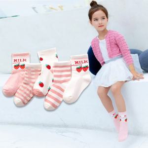 [꼼지]NA32밀크딸기(5족) 양말세트 아동양말 유아 여아