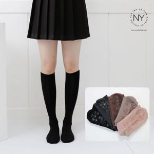 [NY코튼클럽]여성 베이직 논슬립 필라테스 니삭스 W2501 2족