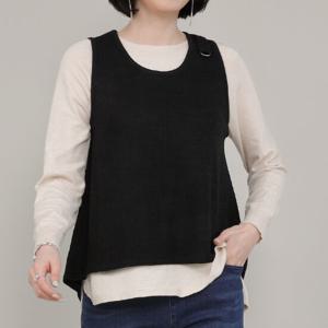 애비뉴투지 엄마옷 미니 뒤트임 봄 가을 크랍 숏 조끼 V09215