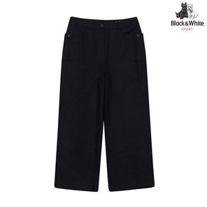 [블랙앤화이트] 22FW여성 울 세미와이드 8부팬츠  5032LBWW_NAVY