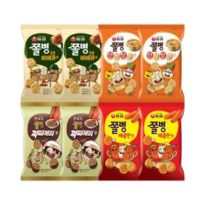 농심 쫄병스낵 숯불바베큐x2+매콤한맛x2+안성탕면x2+짜파게티x2