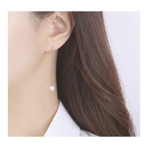 [GB] 진주 체인 롱 드롭 10K 골드 귀걸이 LPTJ4005T