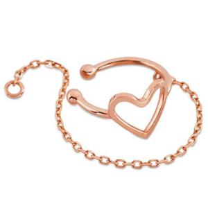 [비앤비골드] 14K 하트 링크체인 이어커프 귀걸이 왼쪽 NPE34497