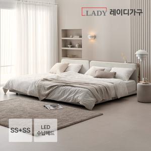 레이디가구 레브 패밀리침대 LED 수납 SS+SS