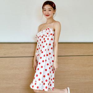 바풀 LL 3421-024 여성 순면 랩가운 벨크로 랩가운 골프가운