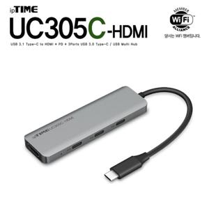 (카드할인) ipTIME UC305C-HDMI C타입 USB 멀티 허브