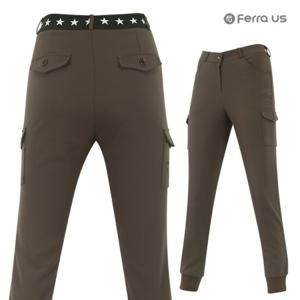 페라어스 여성 카고 시보리 반밴딩 골프바지 APBU8188F2