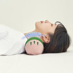 잠스쿨 경추베개 숙면 목이편한 원통 원형 낮은 목베개 라지