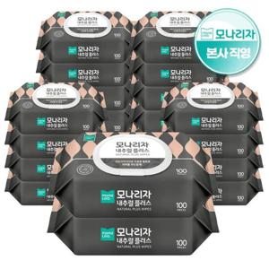 [모나리자] 대용량 내추럴 순수  플러스 물티슈 캡형 100매 x 20입