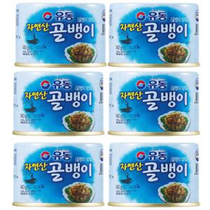 [유동] 자연산 골뱅이 통조림 140g x 6캔