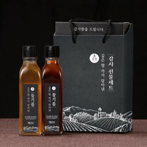 초신선 참기름 들기름 감사선물세트(참기름180ml + 들기름180ml)